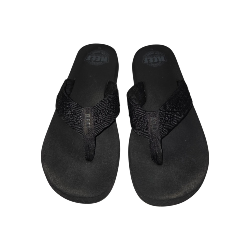 Reef Authentic Surf Flip Flop Sandals Womens 10 Black